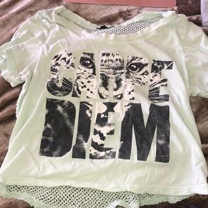 Carpe Diem Mint Crop Top